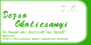 dezso okolicsanyi business card